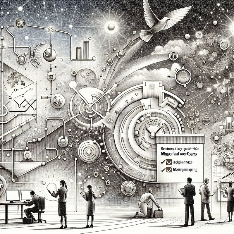 Illustration showing key concept visualization related to Agentic workflows and how businesses can utilise them