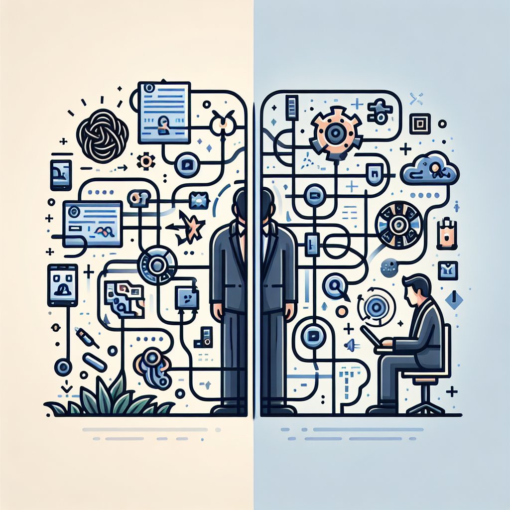 Illustration showing process or workflow illustration related to What business owners get wrong about AI and how to actually implement it