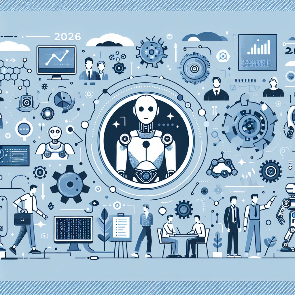 Illustration showing key concept visualization related to AI Agents and Automation Trends 2026